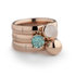 Melano Twisted Crown Stainless Steel Meddy Rose Gold-coloured Spinel_